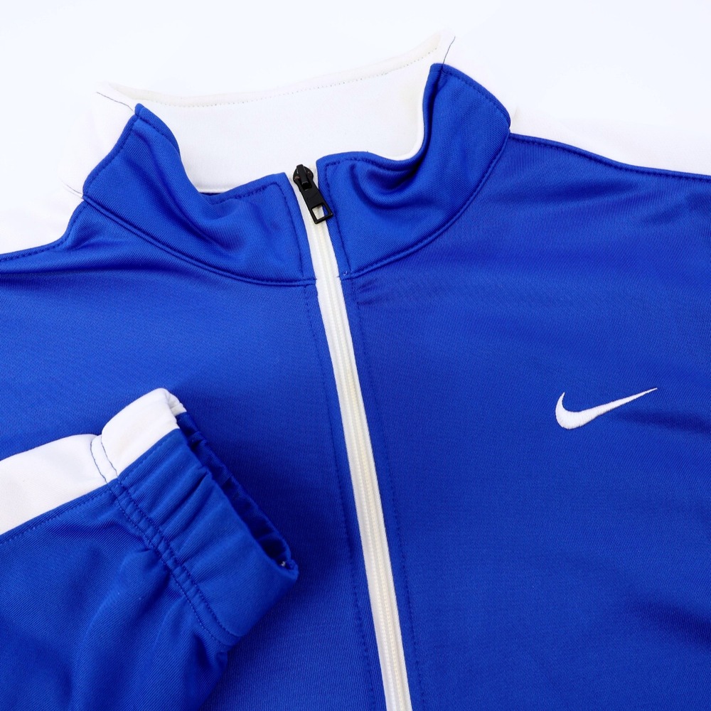 Nike Dri-FIT XXL Track Jacket Full Zip Blue‎ White Mock Neck Men's